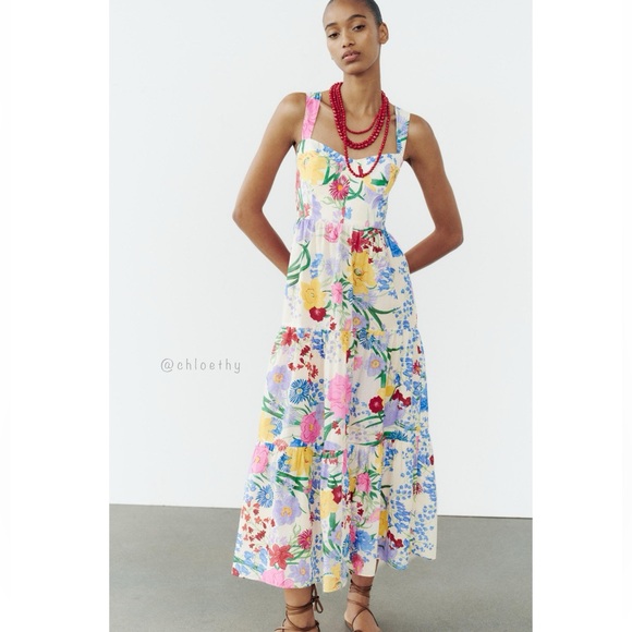 Zara FLORAL PRINT DRESS - Picture 3 of 16